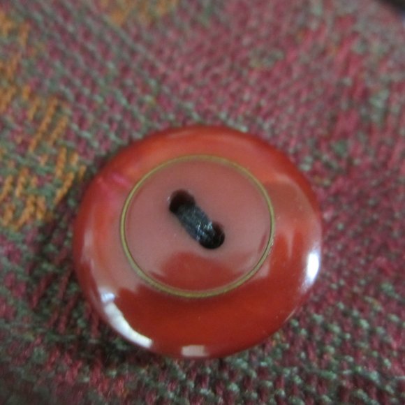 Vtg Aquascutum Womens M Maroon Red Brown Leaf Print 100% Wool Blazer Jacket - Picture 6 of 11